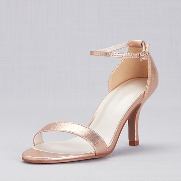 david's bridal rose gold sandals